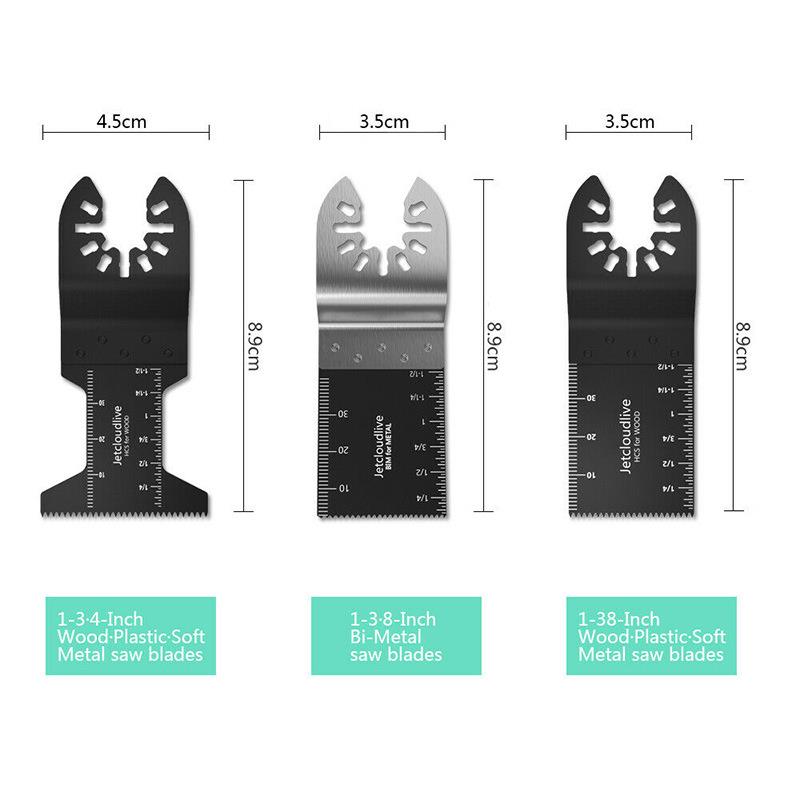 20片6种规格多功能万用宝锯片刀片切金属合金塑料木工快装接头