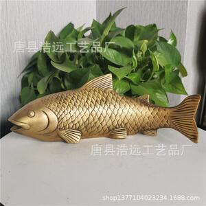 紫铜老虎雕塑 浩远雕塑厂雕刻家居铜公鸡 玻璃钢动物金鱼摆件