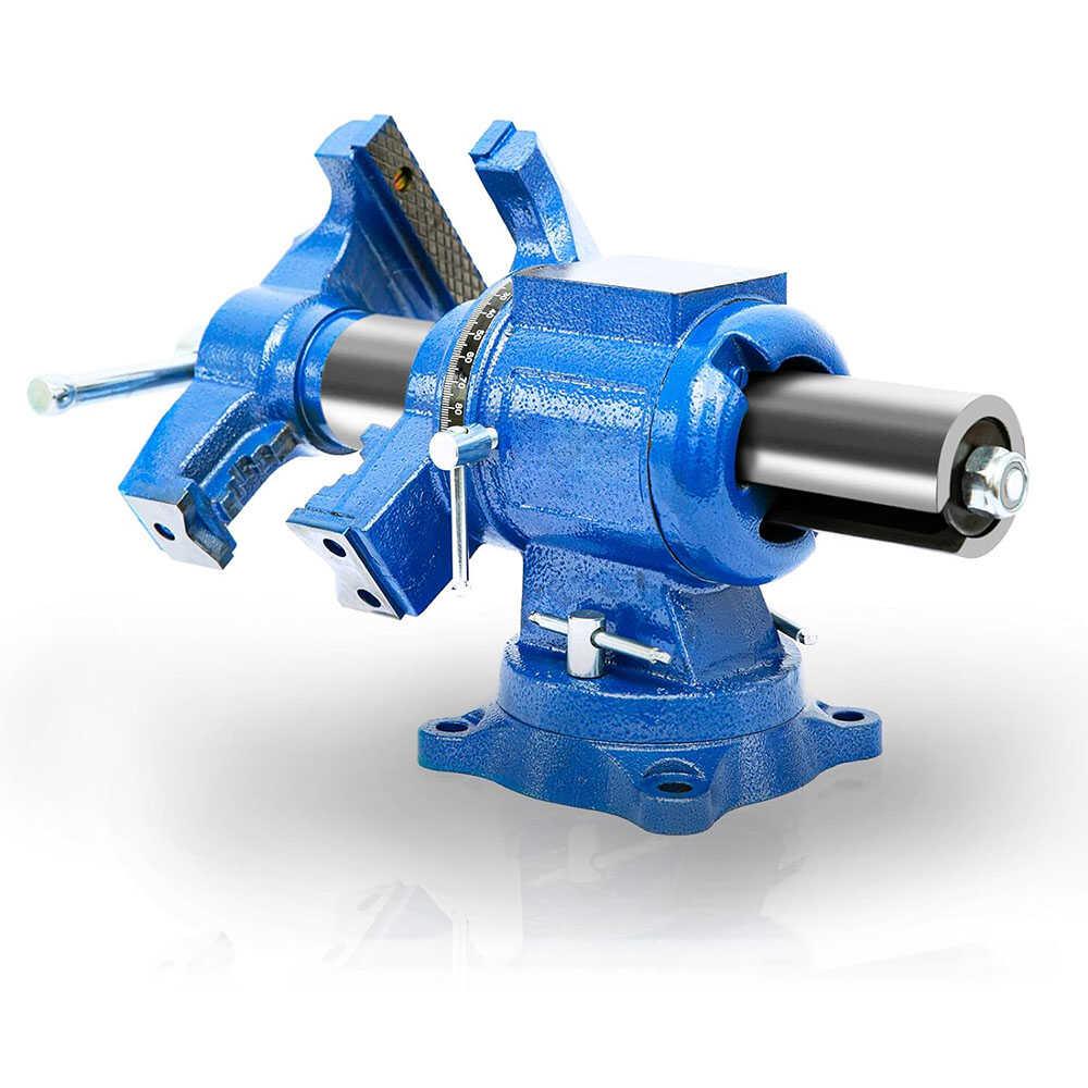 360旋转台虎钳工业级双钳口台钳多功能桌钳夹钳工作台桌钳夹具