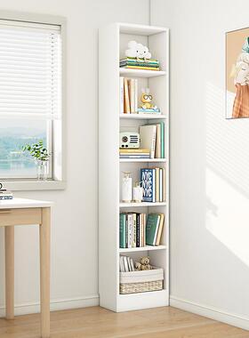 夹缝柜实木书架儿童地简家用极窄落收纳柜F98MMSTH小书柜转易物角