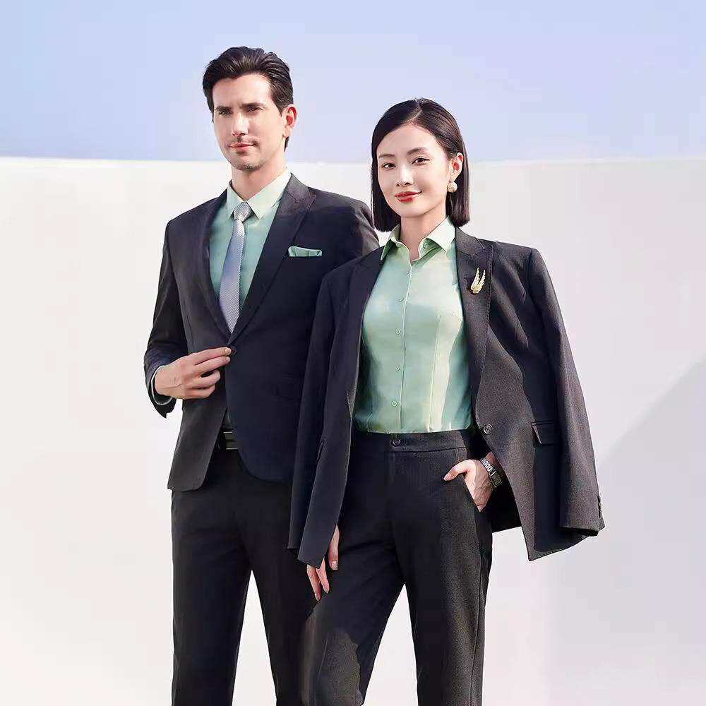 男女同款业职套高端西装装气班质干练上族商务秘书西6081服正装工