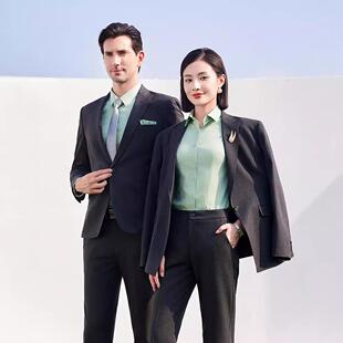 高西气质干练上班端族商务6081秘书西服正装 套装 男工 职业装 女同款