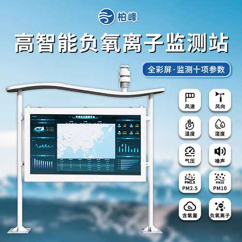 负氧离子监测站风景区户外空气公园高智能彩色显示大屏环境检测仪