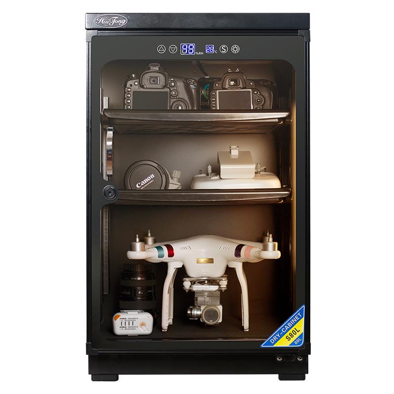 韵美达惠通80/100/120/160升防潮箱单反相机镜头邮票茶叶电子除湿