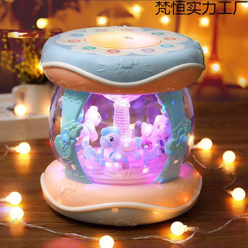 宝宝手拍音乐鼓旋转木马鼓充电鼓早教加大号电动拍拍鼓儿童玩具鼓