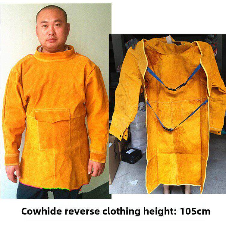 采购产品加厚牛皮焊接工作服,牛皮反装,牛皮上衣,牛皮裤子,防