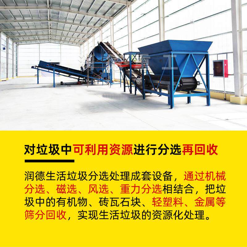 建筑生活垃圾分拣处理设备大件垃圾撕碎再生资源处理分拣设备