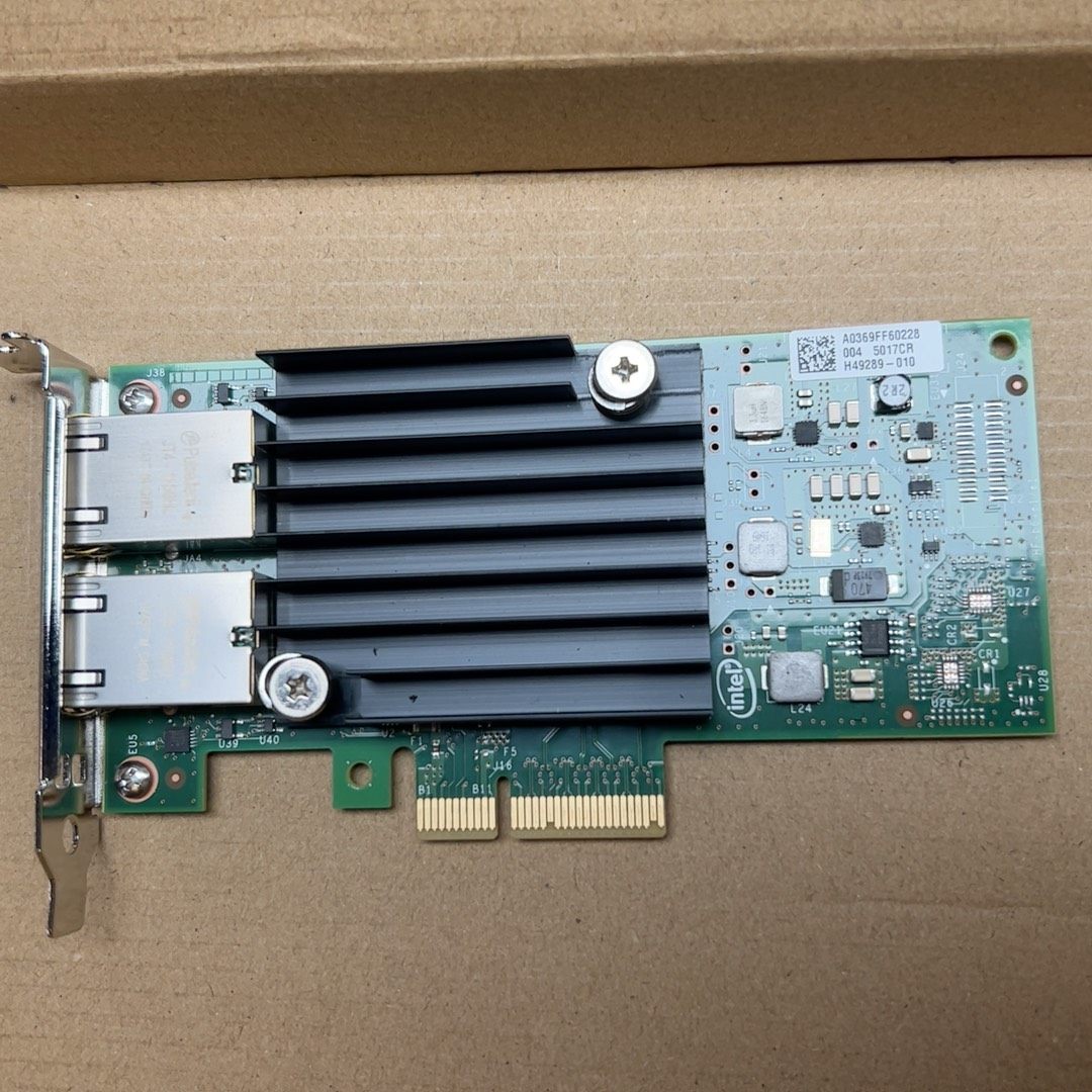 Intel 英特尔x550-t2万兆网卡，带蓝标的，原装原厂