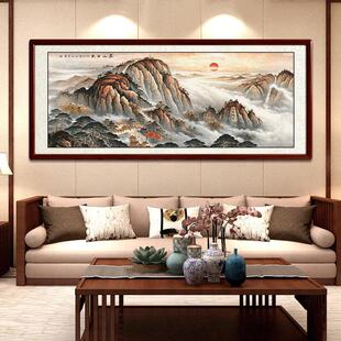 饰画 纯手绘国画 画客厅装 画办公室挂画 画泰山日出图无 画山水画