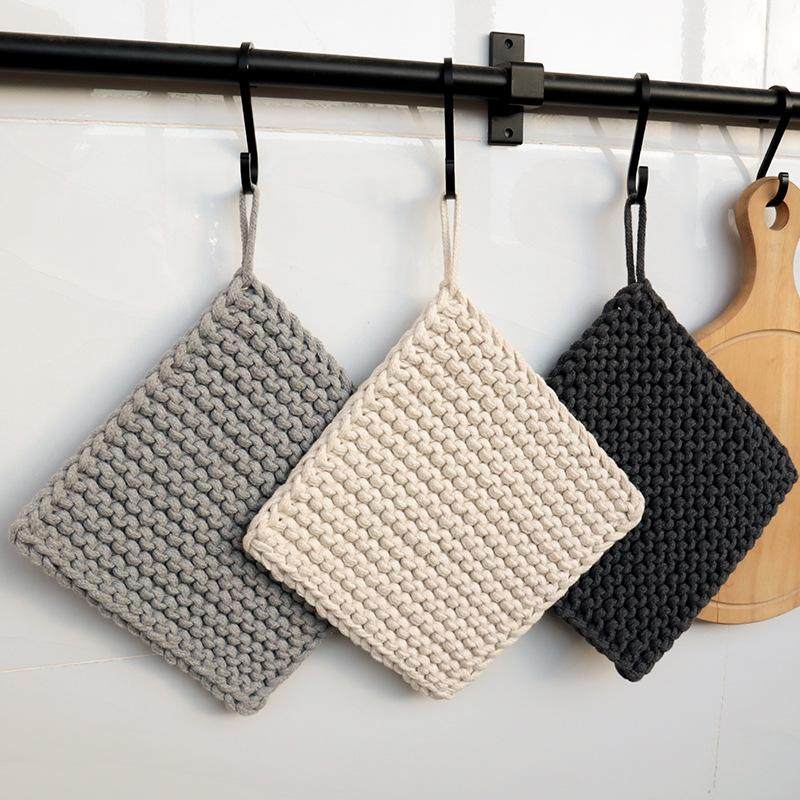 隔热杯垫水壶垫餐垫锅垫杯垫方形棉绳垫手工编织餐垫防烫菜盘碗垫,餐饮具,餐垫,淘宝优惠券,粉丝福利购,淘宝优惠卷