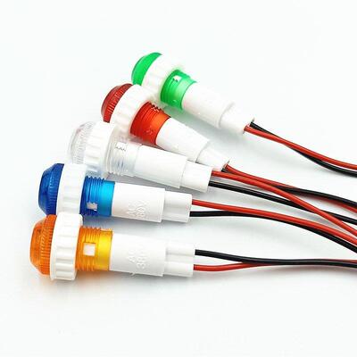 XD10-6防水指示灯LED工作电源信号灯3V5V6V9V12V24V220伏开孔10mm