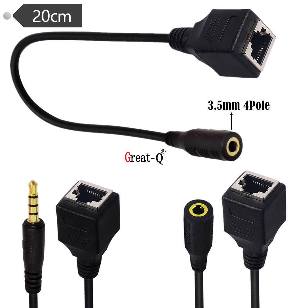 DC3.5公/母转RJ45网口触摸屏连接线RJ45 Female to DC3.5 4级4节