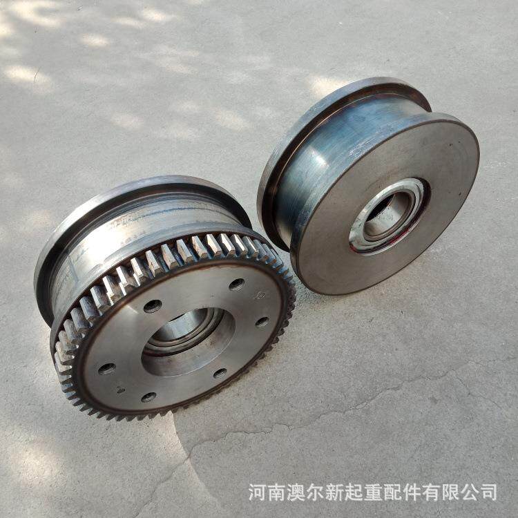 工厂销售双轮沿带齿圈行车轮单梁起重机用车轮组天车轮