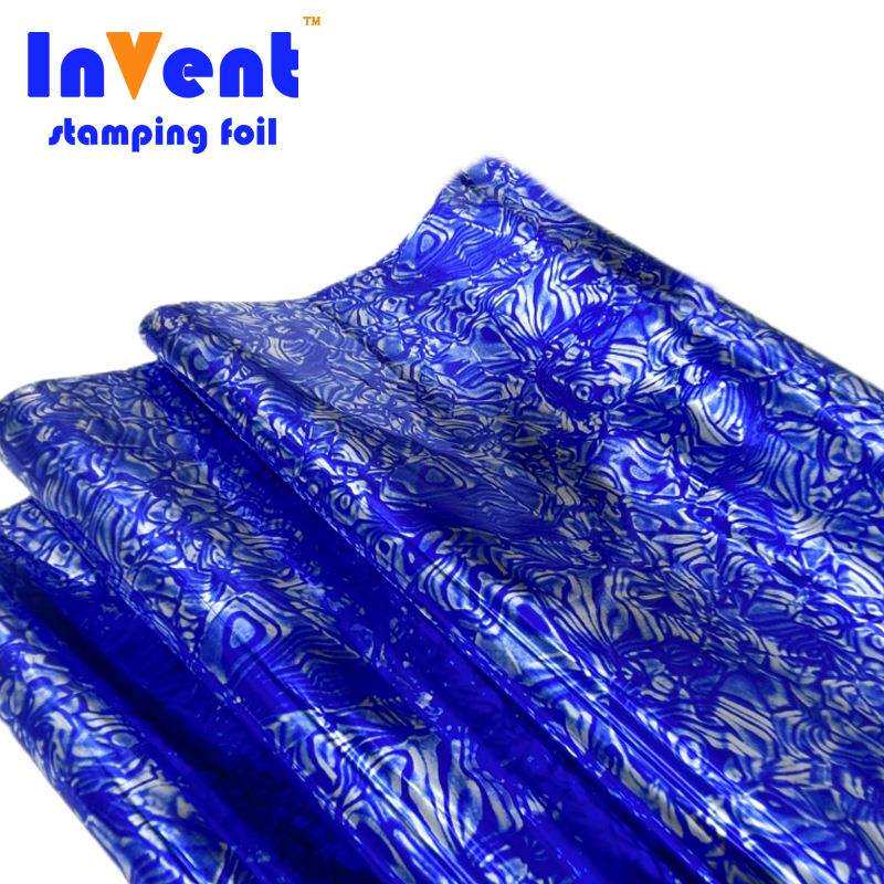12u75CM兰小花布料烫金纸花膜服装纺织水洗丝印烫金浆膜印箔