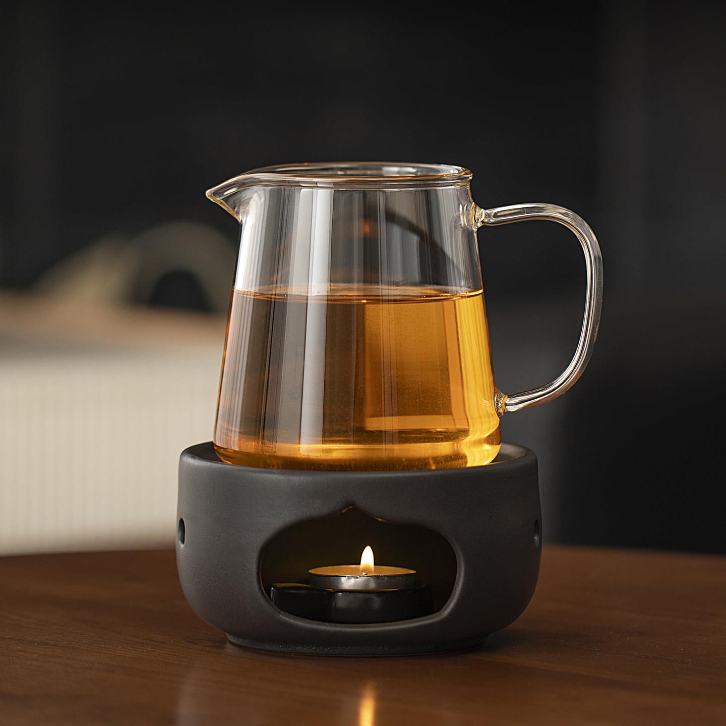 蜡烛煮茶炉温茶炉小火炉煮茶加热陶瓷底座保温器水果花茶壶酒店餐