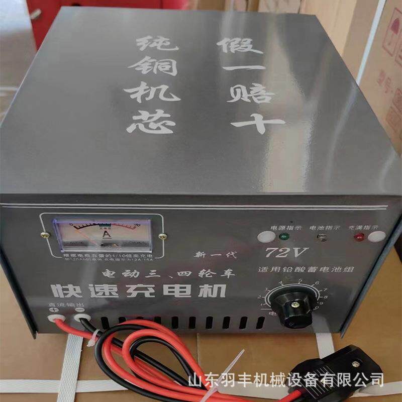 电动三轮车充电机水电瓶蓄电池组48v60v72v纯铜大功率快速充电器