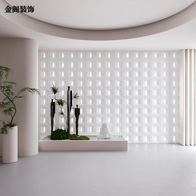 网红ABS构件轻质水泥PU空心砖双面隔断结构砖九宫格背景墙装饰板