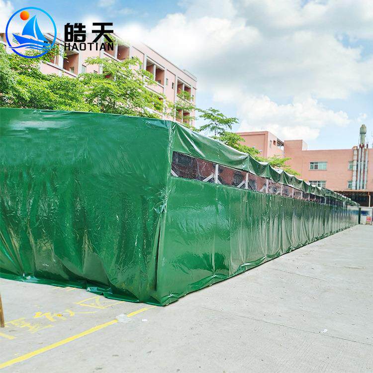 新款直销户外遮阳棚伸缩雨棚可折叠电动推拉棚停车棚大型活动仓库