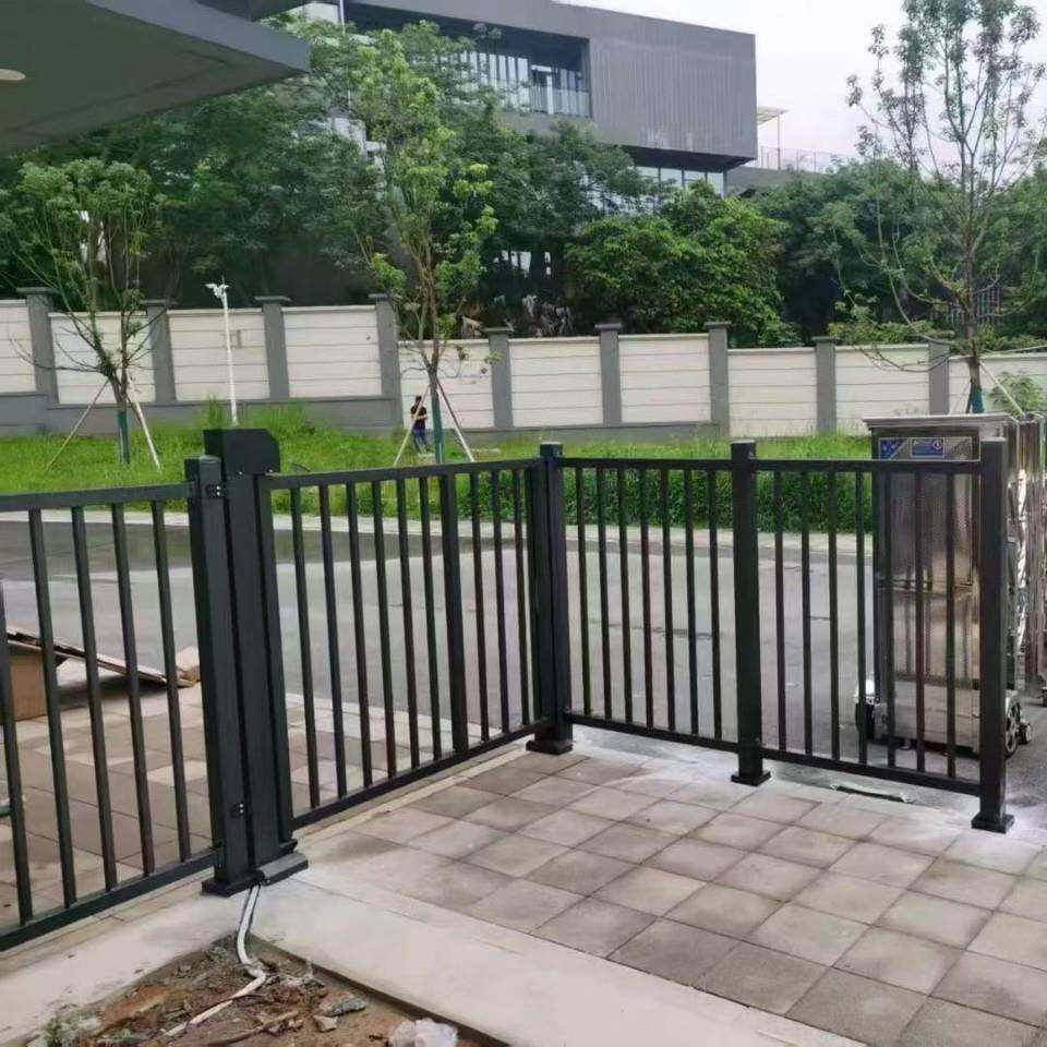 小区广告门人脸识别门禁系统智能电动闸机不锈钢平移门人行通道门