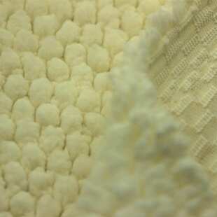 提花宝宝绒服装 家纺面料纬编菠萝格玉米粒绒提花梳棉绒舒棉绒布料