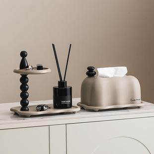 入户玄奢关钥客匙收纳摆件卧室厅轻创意双层现代简家965居装 饰约