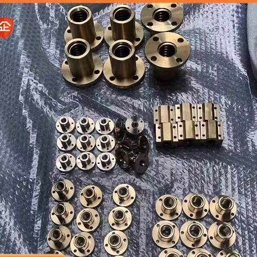 非标梯形螺母黄铜圆柱法兰六角双切边现货T20T25T30T32T36T40现货