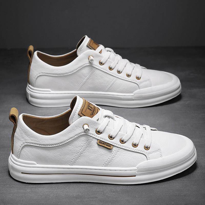 男鞋2025新款潮牌高级感百搭板鞋夏季一脚蹬休闲皮鞋真皮小白潮鞋