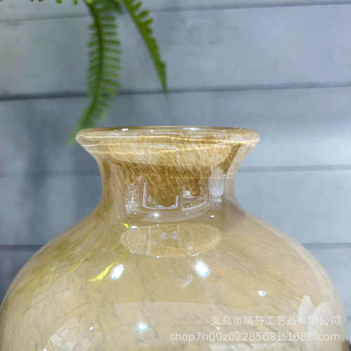 ins中古芬顿艺术琉璃花瓶高级感客厅餐桌卧室电视柜插花水培装饰