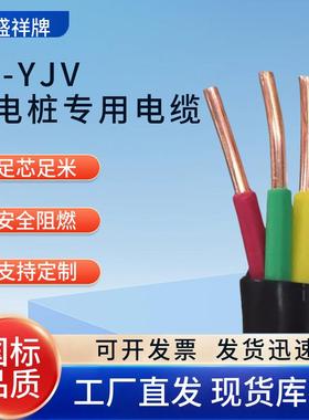 7KW21kw充电桩专用电缆线ZC-YJV2*6+1*2.5国标铜芯3芯6平方电缆线