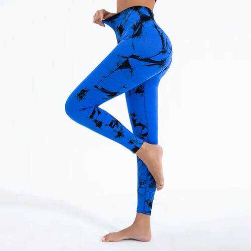Women Tiedye Gym Leggings Seamless Mujer Push Up Booty Pants