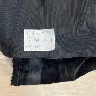 xp黑色 秋冬卫衣裤 华夫格复合短毛绒 厚款 料子1米价格宽幅154cm