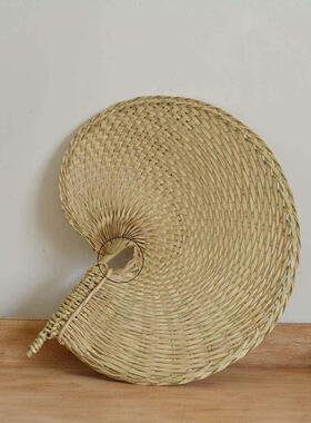 Portable Handmade Bamboo Straw Hand-woven Fan Cooling Fans