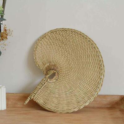 Portable Handmade Bamboo Straw Hand-woven Fan Cooling Fans