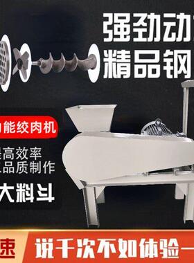 红枣辣椒绞碎机活鱼冻肉绞肉机家用小型电动粗细模具可调节