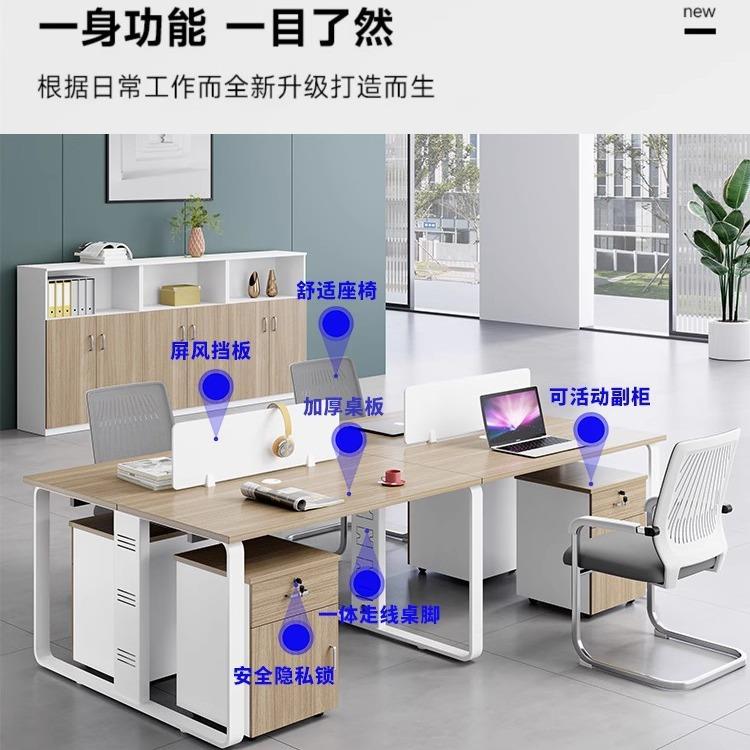 公家座具屏风隔断职员桌组现代简约员合工位TYM-0281246卡办公桌