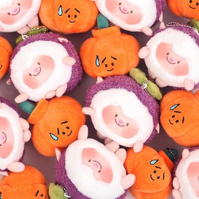 南瓜和山竹毛绒小挂件毛绒玩具挂件包包钥匙扣汽车挂饰小礼物