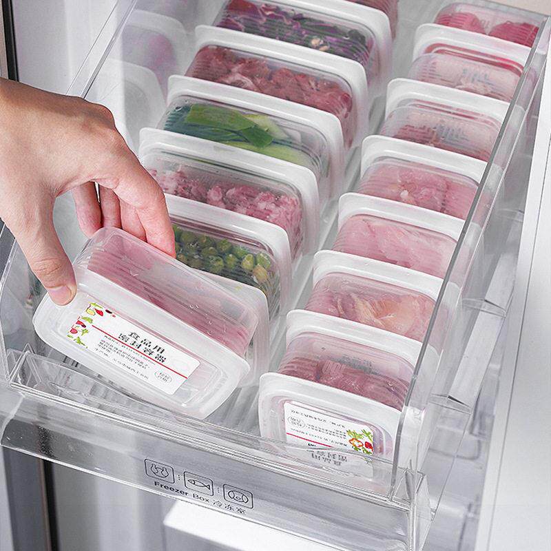 Food-Grade Divided Freezer Storage Container + Airtight Lid - 实物图