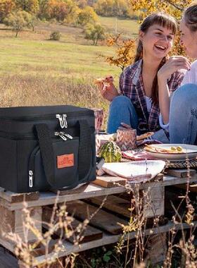 Large Capacity Double Layer Crosbody Lunch Bags Thermal