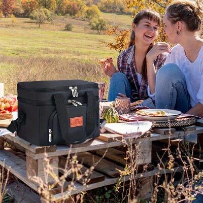 Large Capacity Double Layer Crosbody Lunch Bags Thermal