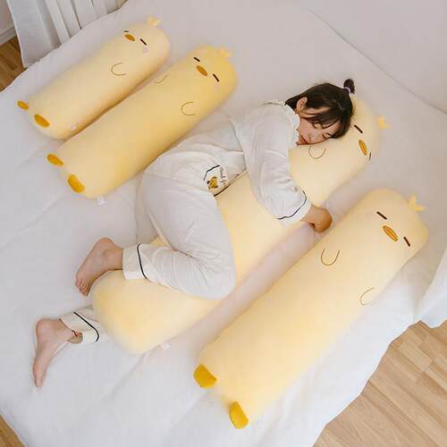 抱枕女生睡觉夹腿脚长条枕软床头靠枕背床上枕头靠垫侧睡可拆洗大