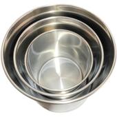 加厚无磁不锈钢无耳水桶汤桶水桶商用油桶带盖圆桶储水桶304mm桶