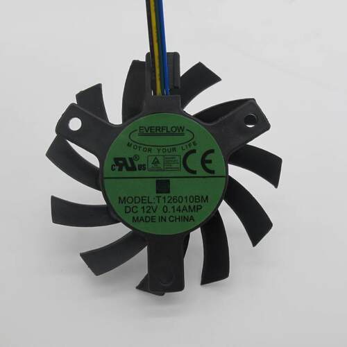 供应EVERFLOW支架式显卡散热风扇T126010BM 60x60x10mm