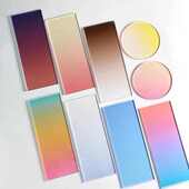 uv打印渐变色炫板石条纹板头彩有机彩色导光板亚克玻璃板纹力装 饰