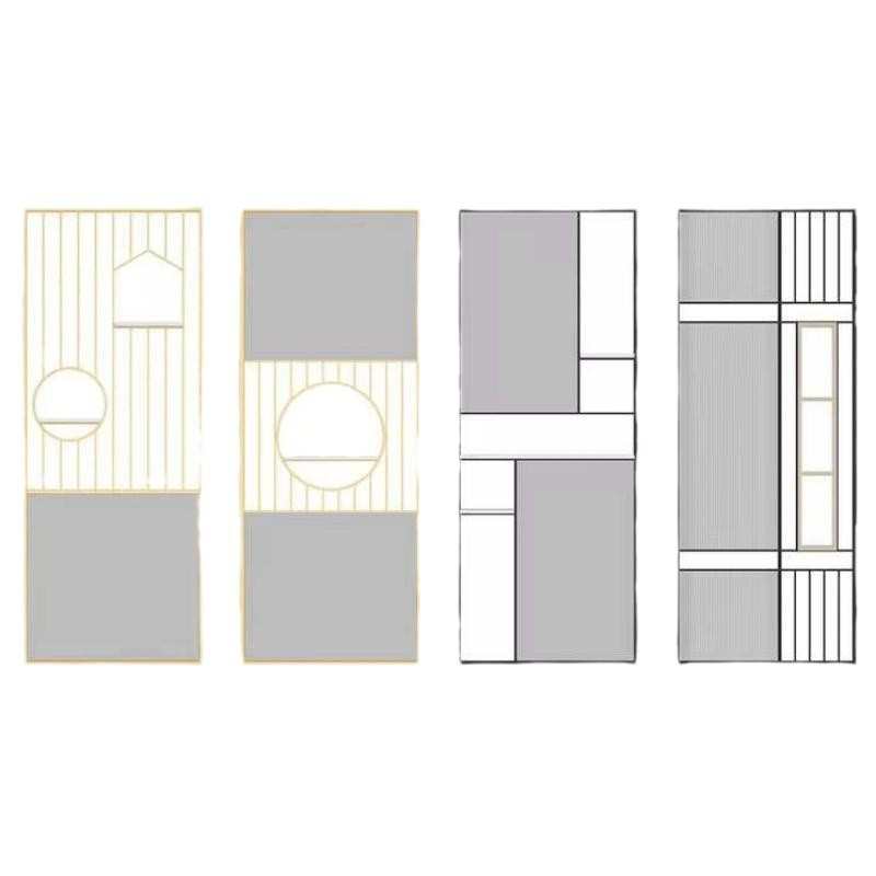 北欧轻奢玻璃屏风简约入户玄关客厅卧室卫生间洗手台隔断