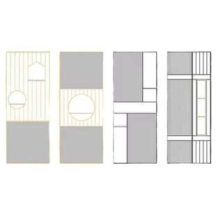 北欧轻奢玻璃屏风简约入户玄关客厅卧室卫生间洗手台隔断