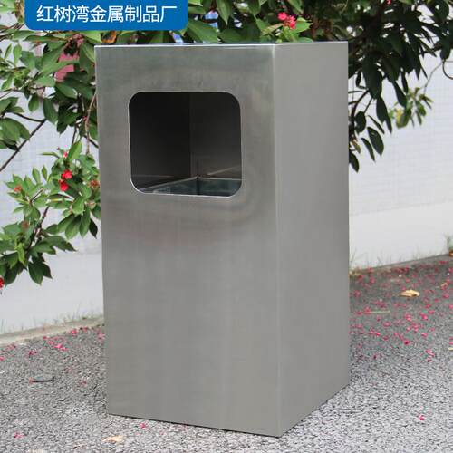 商场不锈钢垃圾桶方形电梯口环卫不锈钢垃圾箱室内酒店金属果壳箱
