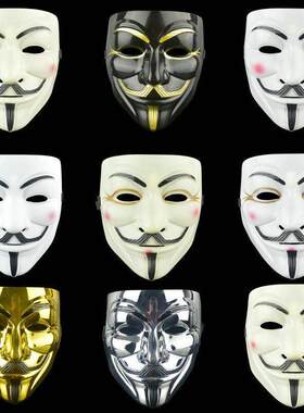 Movie Cosplay V for Vendetta Hacker Mask Anonymous Guy Fawke