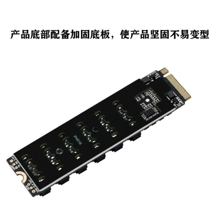M2M-EKY PCIE3.0转SATA6G 6口扩展NAS群晖硬盘扩容ASM1 166支持PM