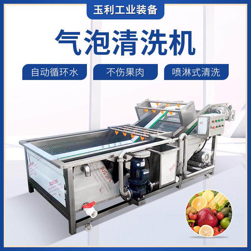 气泡清洗机商用果蔬清洗机压喷淋鼓泡海鲜洗菜不锈钢清洗设备
