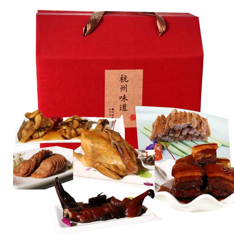 新疆包邮楼外楼礼盒6款6味杭州特产酱鸭东坡肉叫花鸡茶糕年货大礼